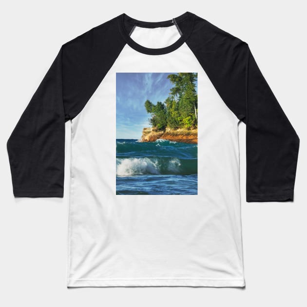 Ocean Vibes in Michigan Baseball T-Shirt by Isla Creek Casuals
